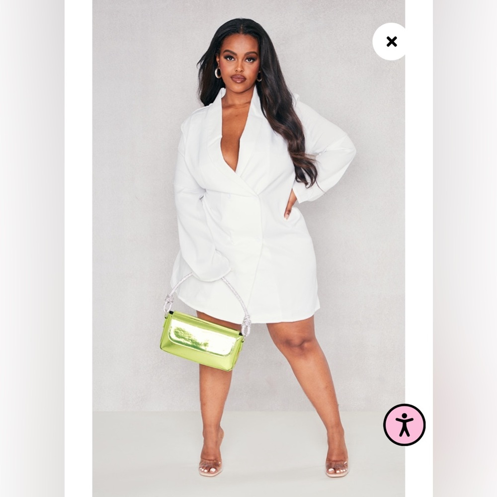 PrettyLittleThing Oversized Double Breasted Blazer Dress - Picture 2 of 8